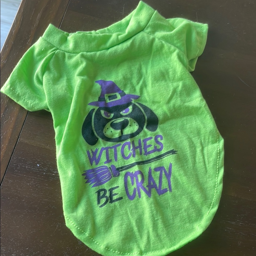 Green XS Dog Halloween Shirt